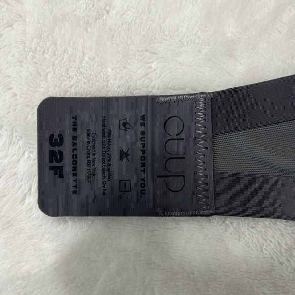 CUUP Balconette Bra — Slate Gray Mesh — 32F (3D) — NWOT - Picture 7 of 12